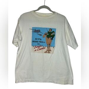 Vintage Sadam Smoke a Camel Tee Shirt